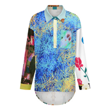 Lade das Bild in den Galerie-Viewer, Multi-Image-Druck Damen / Frauen Hemd mit überschnittenen Schultern LM554 mit Foto Design Motiv Text selbst gestalten und bedrucken