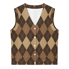 Lade das Bild in den Galerie-Viewer, Damen / Frauen Pullover Ärmellose Strickjacke LM562 mit Fotos Muster Text Logo selbst gestalten und bedrucken