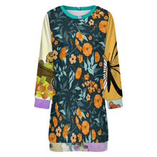 Lade das Bild in den Galerie-Viewer, Multi-Image-Druck Damen / Frauen Langärmliges Pulverkleid LM565 mit Fotos Muster Text Logo selbst gestalten und bedrucken