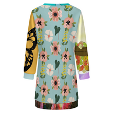 Lade das Bild in den Galerie-Viewer, Multi-Image-Druck Damen / Frauen Langärmliges Pulverkleid LM565 mit Fotos Muster Text Logo selbst gestalten und bedrucken