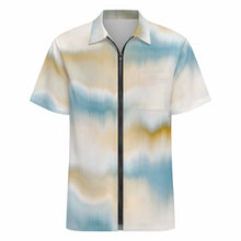 Lade das Bild in den Galerie-Viewer, Einzelbild-Design Herren / Männer Kurzarmhemd mit Reißverschluss LM816 mit Foto Design Motiv Text selbst gestalten und bedrucken