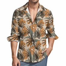 Lade das Bild in den Galerie-Viewer, Einzelbild-Design Herren / Männer Lässiges Langarmhemd aus Leinenimitat mit einer Tasche LS mit Foto Design Motiv Text selbst gestalten und bedrucken
