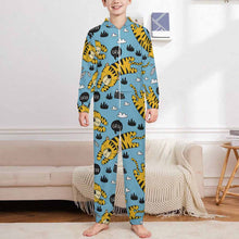 Lade das Bild in den Galerie-Viewer, Einzelbilddruck Kinder Plüsch Heimover Overall Schlafanzüge Pyjama LTWY87 mit Fotos Muster Text Logo selbst gestalten und bedrucken