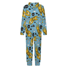 Lade das Bild in den Galerie-Viewer, Einzelbilddruck Kinder Plüsch Heimover Overall Schlafanzüge Pyjama LTWY87 mit Fotos Muster Text Logo selbst gestalten und bedrucken