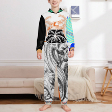 Lade das Bild in den Galerie-Viewer, Multi-Image-Druck Kinder Plüsch Heimover Overall Schlafanzüge Pyjama LTWY87 mit Fotos Muster Text Logo selbst gestalten und bedrucken