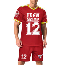 Lade das Bild in den Galerie-Viewer, Fußballtrikot V-Ausschnitt Sportanzug LTZ mit Foto Design Motiv Text selbst gestalten und bedrucken (Simple Design)