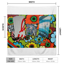 Lade das Bild in den Galerie-Viewer, Multi-Image-Druck Unisex Langarm Plüschiger bequemer Wickelmantel Pyjama LYQ129 mit Fotos Muster Text Logo selbst gestalten und bedrucken