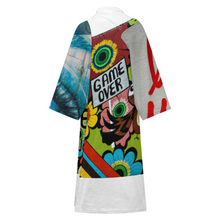 Lade das Bild in den Galerie-Viewer, Multi-Image-Druck Unisex Langarm Plüschiger bequemer Wickelmantel Pyjama LYQ129 mit Fotos Muster Text Logo selbst gestalten und bedrucken