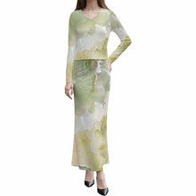 Lade das Bild in den Galerie-Viewer, Damen / Frauen Langärmliger Taillenanzugrock LYQ165 mit Fotos Muster Text Logo selbst gestalten und bedrucken (Simple Design)