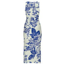 Lade das Bild in den Galerie-Viewer, Langer schmal geschnittener Cheongsam Maxi Kleid MXLD20 mit Foto Design Motiv Text selbst gestalten und bedrucken (Simple Design)