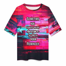 Lade das Bild in den Galerie-Viewer, Locker geschnittenes T-Shirt mit überschnittenen Schultern und mittellangen Ärmeln S28T mit Foto Design Motiv Text selbst gestalten und bedrucken