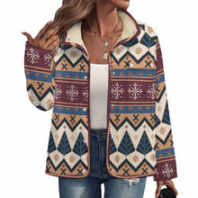 Lade das Bild in den Galerie-Viewer, Plüsch Freizeithemd mit Stehkragen MWL505 für Damen / Frauen mit Foto Design Motiv Text selbst gestalten und bedrucken