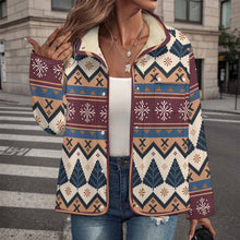 Lade das Bild in den Galerie-Viewer, Plüsch Freizeithemd mit Stehkragen MWL505 für Damen / Frauen mit Foto Design Motiv Text selbst gestalten und bedrucken