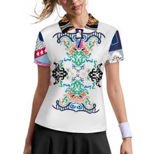 Lade das Bild in den Galerie-Viewer, Multi-Image-Druck Damen / Frauen Zwei-Knopf Poloshirt MWL637 mit Fotos Muster Text Logo selbst gestalten und bedrucken