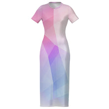 Lade das Bild in den Galerie-Viewer, Einzelbilddruck Damen / Frauen MXLD151 Kurzarmkleid RRDCQ mit Fotos Muster Text Logo selbst gestalten und bedrucken