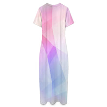 Lade das Bild in den Galerie-Viewer, Einzelbilddruck Damen / Frauen MXLD151 Kurzarmkleid RRDCQ mit Fotos Muster Text Logo selbst gestalten und bedrucken