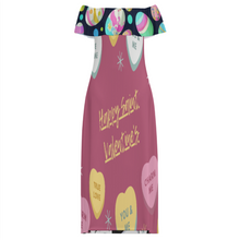 Lade das Bild in den Galerie-Viewer, Multi-Image-Design Damen / Frauen MXLD292 Off-Shoulder-Kleid / Trägerloses Maxikleid RRCQ mit Fotos Muster Text Logo selbst gestalten und bedrucken