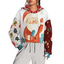 Lade das Bild in den Galerie-Viewer, Multi-Image-Design Damen / Frauen Kurzer Hoodie ohne Saum MXU022 mit Foto Design Motiv Text selbst gestalten und bedrucken (Simple Design)