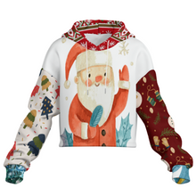 Lade das Bild in den Galerie-Viewer, Multi-Image-Design Damen / Frauen Kurzer Hoodie ohne Saum MXU022 mit Foto Design Motiv Text selbst gestalten und bedrucken (Simple Design)