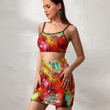 Lade das Bild in den Galerie-Viewer, Multi-Image-Design Casual Sommerrock 2-tlg mit Crop Top & Rock NZ018 mit Foto Design Motiv Text selbst gestalten und bedrucken