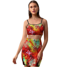 Lade das Bild in den Galerie-Viewer, Multi-Image-Design Casual Sommerrock 2-tlg mit Crop Top & Rock NZ018 mit Foto Design Motiv Text selbst gestalten und bedrucken
