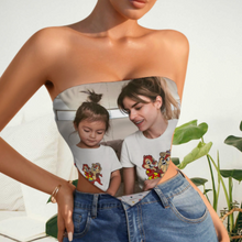 Lade das Bild in den Galerie-Viewer, Multi-Image-Design Damen / Frauen Bandeau Crop Top Chinese Bellyband Dudou trägerlos BU mit Foto Design Motiv Text selbst gestalten und bedrucken