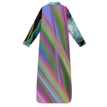 Lade das Bild in den Galerie-Viewer, Multi-Image-Design Damen / Frauen Hemd Kleid Hemdblusenkleid Midikleid Sommermode B9S mit Foto Design Motiv Text selbst gestalten und bedrucken (Simple Design)