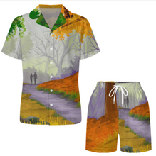 Lade das Bild in den Galerie-Viewer, Multi-Image-Design Damen / Frauen Kurze Schlafanzug Shorty Pyjama Set aus Seide mit Foto Design Motiv Text selbst gestalten und bedrucken