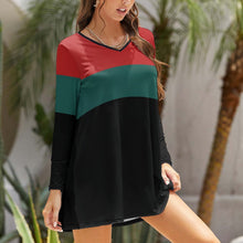 Lade das Bild in den Galerie-Viewer, Multi-Image-Design Damen / Frauen Langarm Kleid Jerseykleid Sommer NZ035 mit Foto Design Motiv Text selbst gestalten und bedrucken