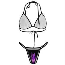 Lade das Bild in den Galerie-Viewer, Damen / Frauen Multi-Image-Design Push-Up Triangel Bikini Set 2-teilig Bademode J195D57 mit Schnüren BH + String mit Ihrem Design Motiv Foto Text selbst gestalten und bedrucken