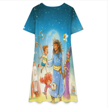 Lade das Bild in den Galerie-Viewer, Multi-Image-Design Damen / Frauen Shirtkleid Kurzarm Kleid Shirt Kleid F77Q mit Foto Design Motiv Text selbst gestalten und bedrucken