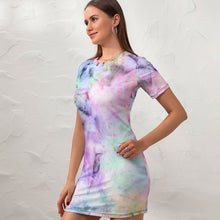 Lade das Bild in den Galerie-Viewer, Multi-Image-Design Damen / Frauen Sommerkleid Jerseykleid Elegant NZ003 mit Foto Design Motiv Text selbst gestalten und bedrucken