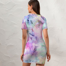 Lade das Bild in den Galerie-Viewer, Multi-Image-Design Damen / Frauen Sommerkleid Jerseykleid Elegant NZ003 mit Foto Design Motiv Text selbst gestalten und bedrucken