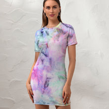 Lade das Bild in den Galerie-Viewer, Multi-Image-Design Damen / Frauen Sommerkleid Jerseykleid Elegant NZ003 mit Foto Design Motiv Text selbst gestalten und bedrucken