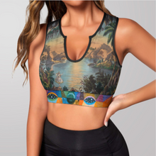 Lade das Bild in den Galerie-Viewer, Multi-Image-Design Damen / Frauen Yoga Crop Top Push Up Sport-BH YJ053 mit Foto Design Motiv Text selbst gestalten und bedrucken