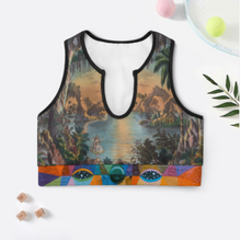 Lade das Bild in den Galerie-Viewer, Multi-Image-Design Damen / Frauen Yoga Crop Top Push Up Sport-BH YJ053 mit Foto Design Motiv Text selbst gestalten und bedrucken