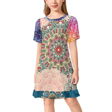 Lade das Bild in den Galerie-Viewer, Multi-Image-Design Mädchen Kleid Sommerkleid Kurzarm F5Q mit Foto Design Motiv Text selbst gestalten und bedrucken