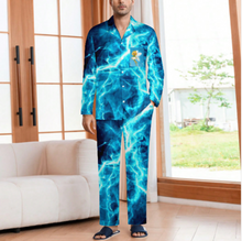 Lade das Bild in den Galerie-Viewer, Multi-Image-Design Herren / Männer Schlafanzug Pyjama Set Langarm - Kragen Classic (2 tlg.) SDS062 mit Foto Design Motiv Text selbst gestalten und bedrucken
