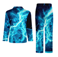 Lade das Bild in den Galerie-Viewer, Multi-Image-Design Herren / Männer Schlafanzug Pyjama Set Langarm - Kragen Classic (2 tlg.) SDS062 mit Foto Design Motiv Text selbst gestalten und bedrucken