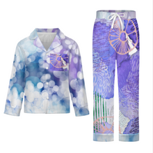 Lade das Bild in den Galerie-Viewer, Multi-Image-Design Jungen Mädchen Kinder Pyjama langarm Schlafanzug zum knöpfen 2 tlg. mit Foto Design Motiv Text selbst gestalten und bedrucken in Karo Optik mit Knopfleiste