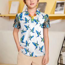 Lade das Bild in den Galerie-Viewer, Multi-Image-Design Kinder Jungen 3-16 Jahre Alt Poloshirt Kurzarm J62T mit Foto Design Motiv Text selbst gestalten und bedrucken