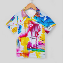 Lade das Bild in den Galerie-Viewer, Multi-Image-Design Kinder Jungen Kurzarmhemd Kurzärmeliges Hemd 225 mit Foto Design Motiv Text selbst gestalten und bedrucken