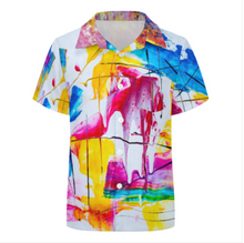 Lade das Bild in den Galerie-Viewer, Multi-Image-Design Kinder Jungen Kurzarmhemd Kurzärmeliges Hemd 225 mit Foto Design Motiv Text selbst gestalten und bedrucken