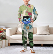 Lade das Bild in den Galerie-Viewer, Multi-Image-Design Kinder Jungen Mädchen Kapuzenpullover Jogginganzug Trainingsanzug 2-tlg mit Kapuzenshirt und Sweathose mit Foto Design Motiv Text selbst gestalten und bedrucken