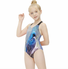 Lade das Bild in den Galerie-Viewer, Multi-Image-Design Mädchen Bademode Fashion Badeanzug NT018 mit Foto Design Motiv Text selbst gestalten und bedrucken