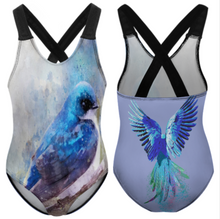 Lade das Bild in den Galerie-Viewer, Multi-Image-Design Mädchen Bademode Fashion Badeanzug NT018 mit Foto Design Motiv Text selbst gestalten und bedrucken