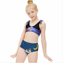 Lade das Bild in den Galerie-Viewer, Multi-Image-Design Mädchen Bustier Bikini mit Bindedetail an den Schultern (2-St) NT022 mit Foto Design Motiv Text selbst gestalten und bedrucken