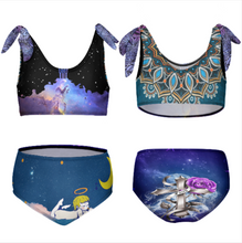 Lade das Bild in den Galerie-Viewer, Multi-Image-Design Mädchen Bustier Bikini mit Bindedetail an den Schultern (2-St) NT022 mit Foto Design Motiv Text selbst gestalten und bedrucken