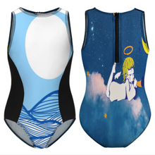 Lade das Bild in den Galerie-Viewer, Multi-Image-Design Mädchen Kinder Bademode Badeanzug NT032 mit Foto Design Motiv Text selbst gestalten und bedrucken
