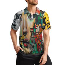 Lade das Bild in den Galerie-Viewer, Multi-Image-Design Männer Herren Kurzarm Poloshirt Funktionsshirt Sport ultraleicht mit Zipp LTPL20 mit Ihrem Design Foto Motiv Text selbst gestalten und bedrucken